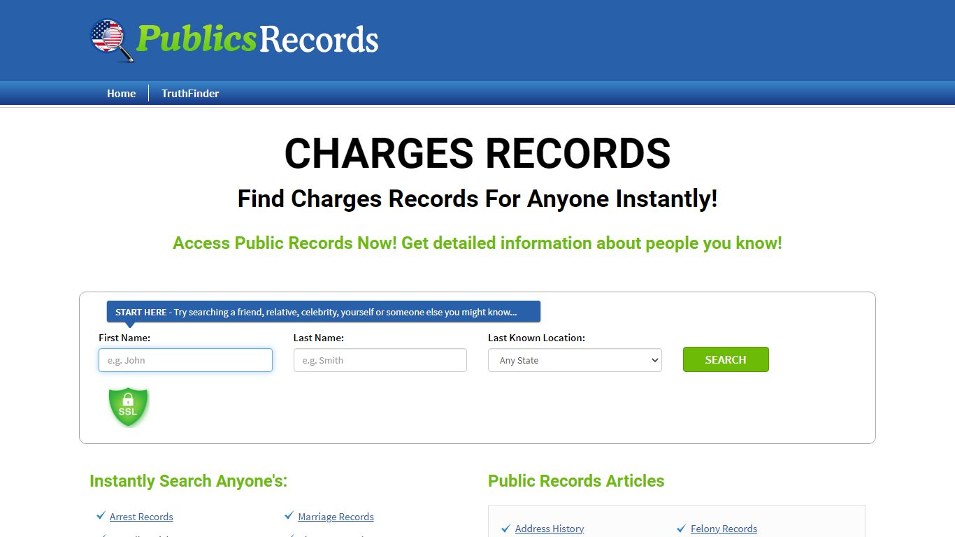 Find Charges Records For Anyone